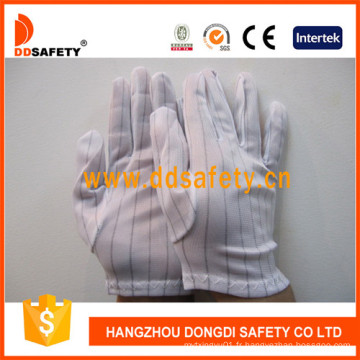 Gants piqués en nylon avec ourlet, gants anti-statiques Dch118